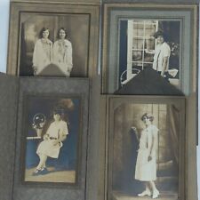 Lot of Four 4 Vintage 1920s Graduation Portrait Cabinet Photographs in Folders picture