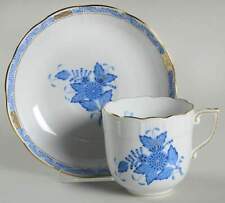 Herend Chinese Bouquet Blue  Chocolate Cup & Saucer 3443437 picture