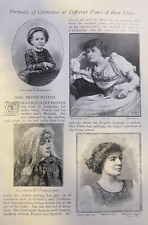 1893 Vintage Magazine Illustration Actress Cora Urquhart Potter picture