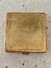 Vintage Elizabeth Arden Gold Tone Square Compact Rouge Blush Victory Red picture