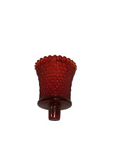 Vintage Red Hobnail Glass Votive Peg Candle Holder Homco picture