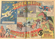 1966 Super-Heroes on CBS Saturday Cartoons vintage print ad picture