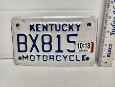 Vintage Kentucky Motorcycle License Plate BX815 picture
