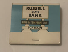 Vintage Russell State Bank Matchbook Matches Ad Full Unstruck Souvenir Collect picture