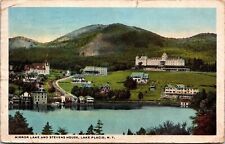 Mirror Lake Stevens House Lake Placid New York Ny Cancel Ct At Postcard picture