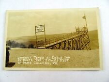 1936 Eagle Inn State College Pennsylvania Route 322 Lookout Tower RPPC Postcard picture