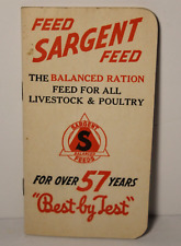Post WW2 Era 1946 Sargent Feeds Ledger Book Des Moines Iowa Waverly Missouri picture