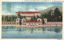 Vintage Postcard 1937 Fort William Henry Luxury Hotel Lake George New York  NY picture