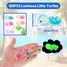 120Pcs Mini Luminous Turtles Waterproof Resin Luminous Turtle Figurines FlDEE picture