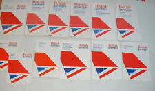 1980s BRITISH AIRWAYS EUROPEAN TIMETABLES TAIL FIN DESIGN collection you choose picture