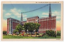 Atlanta Georgia c1940's Biltmore Hotel, sunken garden, WSB Radio Antenna picture
