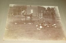 Rare Antique Victorian American Man, Bird Keeper Outdoor Rooster Cabinet Photo picture