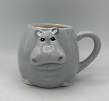 MUG-HIPPO-GRAY-3D DESIGN-ANIMAL-NOVELTY-HOLDS  16 OZ crazing on the inside cup picture