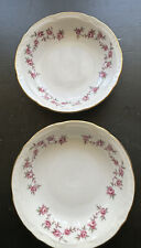 2 BOWLS FINE BOHEMIAN CHINA MADE CZECHOSLAVAKIA ROSE PATTERN. RARE FIND VINTAGE picture