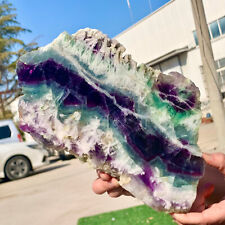 3.69LB Natural beautiful Rainbow Fluorite Crystal Rough stone specimens picture