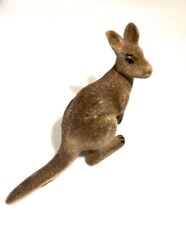 Vintage Flocked Fuzzy Kangaroo Figurine - Western Germany picture