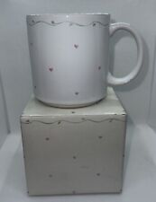 Vintage 80s Michel & Company NOS Mug Pink Hearts and Flowers in OrigInal Box picture