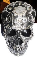 Skull Halloween Decoration Ornate Detailed Dark Cool 10x7x7