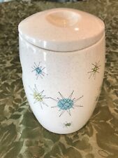Rare Vintage MCM Tall Franciscan Starburst  Flour Canister, three chips at rim picture
