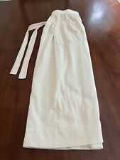 Vintage Half Apron Extra Long Extra Wide Two Pockets Ivory Color picture