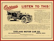 1911 Oakland Motor Cars NEW Metal Sign: Lininger Implement Co. Endorsement picture