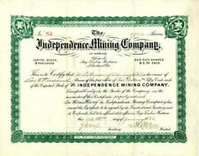 Independence Mining Co. - Stock Certificate - Mining Stocks picture