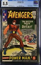  AVENGERS #21 CGC 5.5 WHITE PAGES 1ST APPEARANCE ORIGINAL POWER MAN KIRBY/WOOD picture