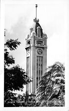 1947 HAWAII RPPC REAL PHOTO POSTCARD: VIEW OF ALOHA TOWER, HONOLULU, HI picture