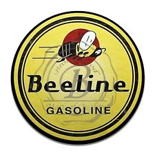 Beeline Gasoline Flying Bumble Bee Design Reproduction Circle Aluminum Sign picture