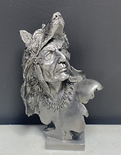 Native American Indian Miniature Metal Statue Paper Weight 5