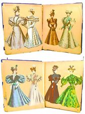 Antique Scrapbook 1890's Cutout Ladies Fashions 16 Pages 45 Images Pages Loose picture