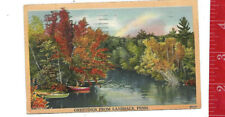 vintage Linen Greetings from Lansdale Pennsylvania 1948 picture