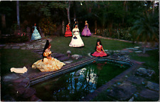Vintage C 1960's Spanish Dress Women Casa De Josefina Lake Whales FL Postcard picture