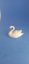 Vintage Lenox Swan Place Card Holder Porcelain White Miniature Gold Trim 1990s  picture