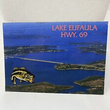 Vintage Postcard Greeting Lake Eufaula Oklahoma Hwy 69 picture