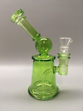 6 Inch Green Thick  Premium Tobacco Smoking Glass Water Pipe Bubbler Bong picture