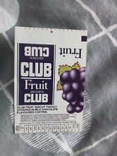 Vintage 1980s Fruit Club Biscuit Wrapper Lovely Condition picture