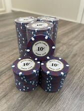 Monte Carlo 14 Gram Clay Poker Chips 10 cent demonination  100 chips Brand New picture
