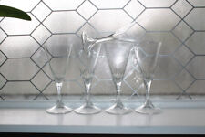 5 Elegant Lalique Villandry Wine Glasses 7 1/2