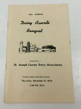 Original 1979 Dairy Awards Banquet Booklet St. Joseph Co., IN Dairy Association picture