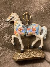 IMPULSE Giftware Colorful flowers  Carousel Horse 1988 4 inches tall picture