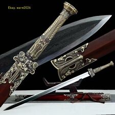 Brass /rosewood/ Folded Steel Clay Tempered Sharp Chinese KUNGFU Sword Han Jian  picture