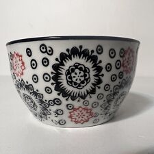 Vintage Chinese Rice Bowl Red Black 4” X 2”x 2.5” picture