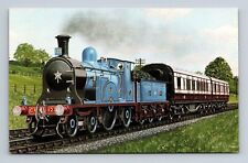 Scottish Region Preserved Caledonian 4-2-2 #123 Train Steam Locomotive Postcard picture