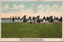 1916 GREAT LAKES NAVAL TRAINING STATION Illinois Postcard 