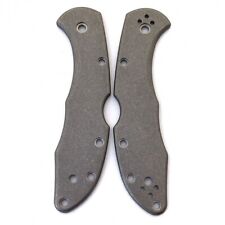 Flytanium Spyderco Delica Scales FLY589 - Titanium Stone Washed picture