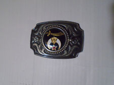 Shriners Vintage Sword  Masonic two tone Beautiful Belt Buckle picture