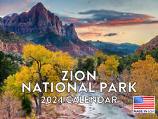 Zion National Park Calander 2024 Wall Calendar Monthly picture
