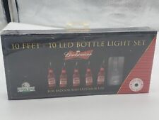 2008 Budweiser Bottle Light Set Indoor/Outdoor Use 10 Feet 10 LED 125 Sealed A10 picture
