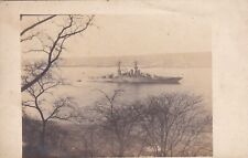 Original WWII RPPC Real Photo Postcard US Navy USS IDAHO BB-42 BATTLESHIP 046 picture